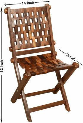 Smarts collection Sheesham Wood Easy-to-Carry Folding Chair Comfortable Back Support Mechanism Solid Wood Living Room Chair