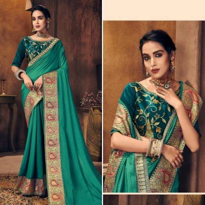 Embroidered Fashion Art Silk Saree
