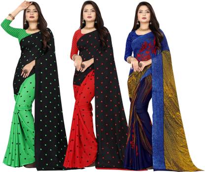 Polka Print Bollywood Georgette Saree