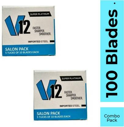 V12 Super Platinum Double Edge Shaving Blades For Mens
