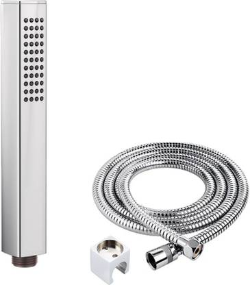 ZAP HS-005 Cube Series Hand Held Shower High Pressure Chrome Universal Wand Shower Heads ABS & Chrome Finish With Hose Pipe & Wall Bracket Shower Head
