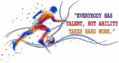 KREEPO 63 cm Enthusiasm Quote "Everybody Has......Hard Work" Motivational Quote Wall Sticker_K16 Self Adhesive Sticker
