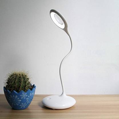 E POWER Rechargeable Desk/Study Lamp Touch On/Off Switch Table Lamp with LED Light Office Desk lamp Touch Dimmer Children Eye Safety Protection, White Table Lamp (Turbo Series) Study Lamp