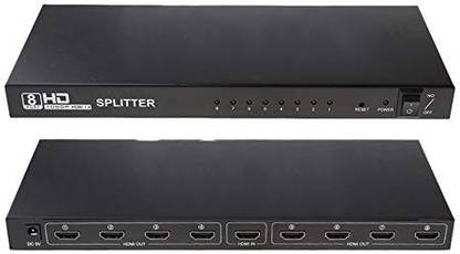 microware  TV-out Cable 1080P 3D HDMI Splitter 1x8 High Quality 1 In 8 Out HDMI Splitter, HDMI version 1.4 Splitter