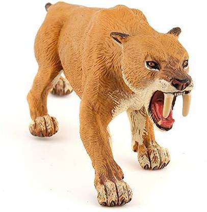 Yunona Collectable Model Animal Toy - Smilodon Saber-toothed Tiger - Prehistoric Figure