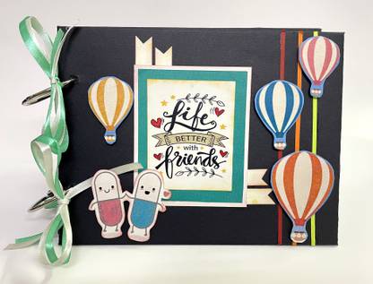 PreciousPack Friends memory handmade photo album(16x20 cm , 40 pics) Album