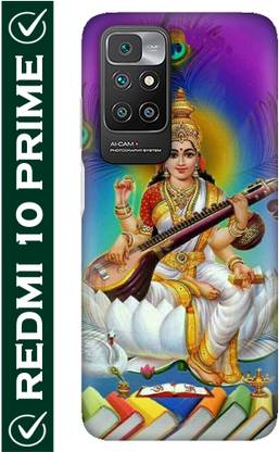FULLYIDEA Back Cover for REDMI 10 Prime, Saraswati Mata, Mahamaya, Goddess