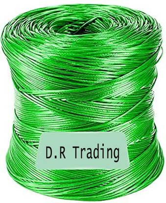 D.r trading Roll of Agriculture Thin PET Plastic Wire for Supporting Plant & Vegetables 10kg Plastic Retractable Clothesline