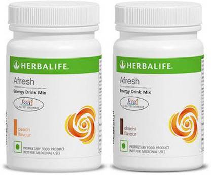 HERBALIFE Afresh Energy Drink ELAICHI & PEACH FLAVOUR Energy Drink
