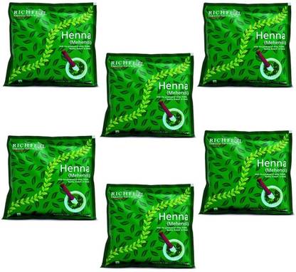 RICHFEEL Heena Mehndi Powder 100g each (Pack of 6) (100 g)