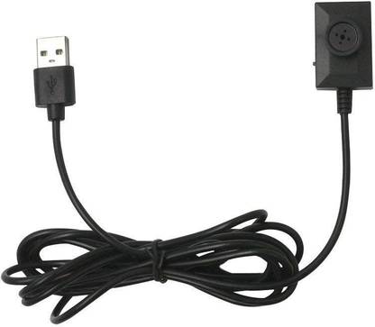 OJXTZF Spy Wire Button Camera Indoor Outdoor USB Cable, 2 Metre Line Cable 5MP Black Spy Camera