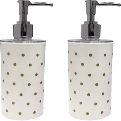 WDS ®350ML Soap Dispenser, Liquid Dispenser With Chrome Finish Top (WD,Pack of 2) 350 ml Soap, Liquid, Lotion, Shampoo, Conditioner Dispenser