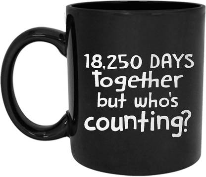 dillo 18,250 Days Together But Who's Counting ? Ceramic Coffee Mug