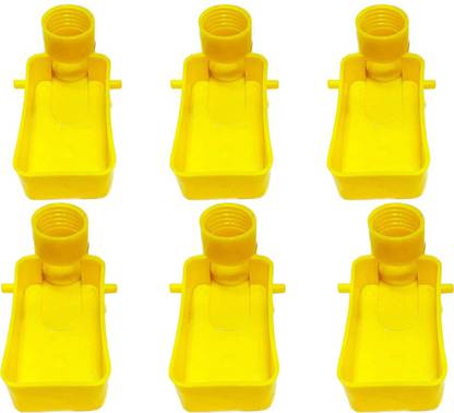 MARVIA Bird Food Feeder Automatic Food Feeder Cups for All Bottle , set of 6 Rectangle Plastic Pet Bowl