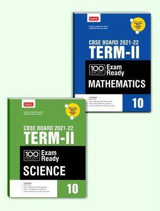 MTG 100 Percent Exam Ready Science & Mathematics (Set Of 2 Books) Term 2 Class 10 Book For CBSE Board Exam 2022 - MCQs, Short / Long Answer Type Questions (Based On CBSE Syllabus)