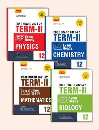 MTG 100 Percent Exam Ready Physics, Chemistry, Mathematics & Biology (Set Of 4 Books) Term 2 Class 12 Book For CBSE Board Exam 2022 - MCQs, Case Based, Short / Long Answer Type Questions (Based On Latest CBSE Syllabus)