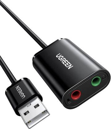 Ugreen USB Audio Adapter External Stereo Sound Card with 3.5mm Headphone Media Streaming Device