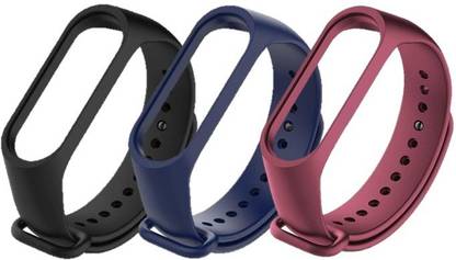 MOBISINGH 3Pc Combo Pack Smart Band Strap For Xiaomi Mi Band 3 & Mi Band 4(Not For Mi 1/2) Smart Band Strap