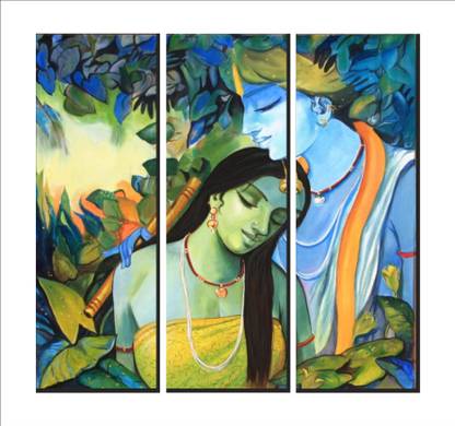 K2A Design 60 cm beautiful radhe krishna wall sticker (64X60 cm) Self Adhesive Sticker