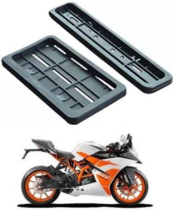 VKSUN Bike Number Plate Frame-86 (Standard Size for All Bikes) (Front & Black) Bike Number Plate