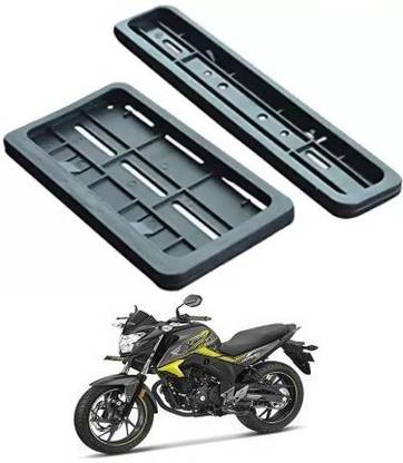 VKSUN Bike Number Plate Frame-98 (Standard Size for All Bikes) (Front & Black) Bike Number Plate