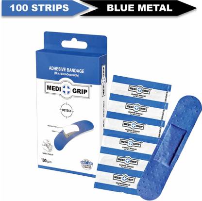 Medigrip Blue, Metal Detectable Adhesive Band Aid