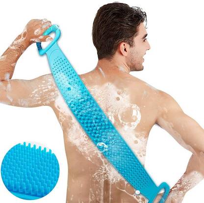 Strobine Silicon Loofah, Bath Scrubber Belt, Back Peeth Scrubber Soft Bath Sponge Belt