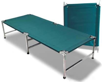 CREMPIRE Folding Camping Cot Extra Strong Single Person Small-Collapsing Bed Metal Single Bed