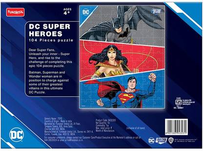 FUNSKOOL Play & Learn - DC Superhero Puzzle, Kids and Above, Multi Color Board Game Accessories