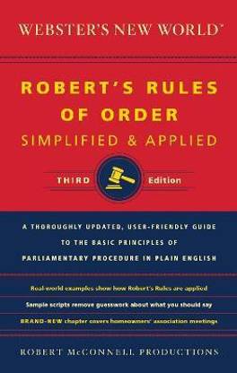 Webster's New World Robert's Rules Of Order Simplified And A