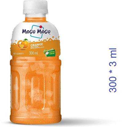 Mogu Mogu Orange Juice Drink With Nata De Coco(Gotta Chew!) 300*3ml