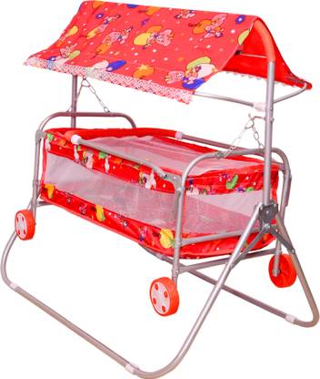 STEELOART Baby cradle With strong Metal body fram and beautiful design Buggy Pram
