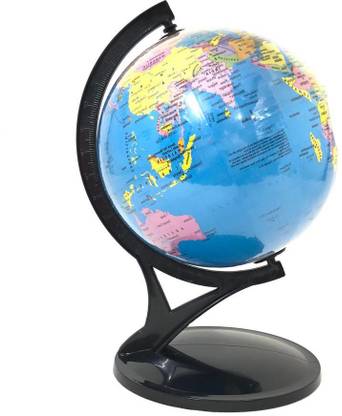 Mubco World Globe Earth Map Education | Showpiece Plastic Globe | For Kids Desk & Table Political World Globe