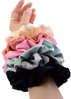 Trendy Club Scrunchies Satin Elastics Scrunchy Hair Ties Hair Accessories Rubber Band