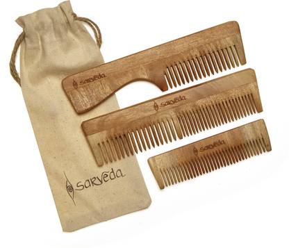 Sarveda Comb with handle, normal and pocket