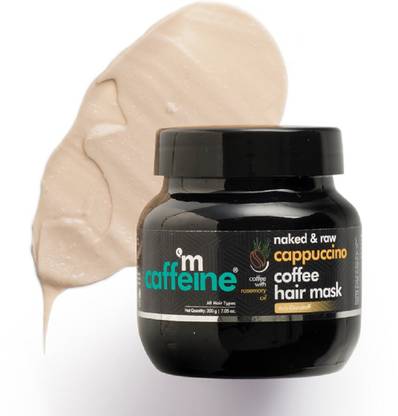 mCaffeine Anti-Dandruff Cappuccino Coffee Hair Mask | Adds Natural Shine & Controls Excess Oil with Rosemary Oil and Natural AHA | For Damaged, Frizzy Hair & Dry Scalp | SLS and Paraben Free | 200ml