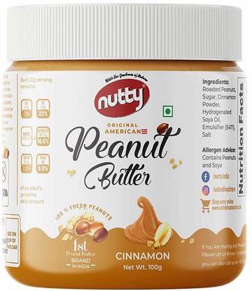 Nutty Cinnamon Flavored Peanut Butter, Vegan, Made from Roasted Peanuts, For Gym Goers
