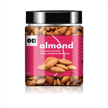 JN Premium Almonds Pack Of 1 (100gx1)|| Badam 100 Gms|| Almonds (100 G) Almonds