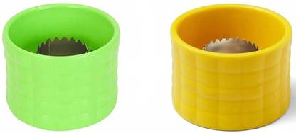 Kruvad Corn Cob Stripper Peeler Cutter Stripping Corn Kernels Remover with Steel Blades Straight Peeler Set