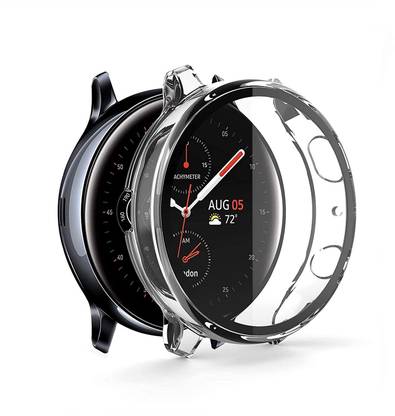 INCLU Tempered Glass Guard for Samsung Galaxy Watch Active 2 (44mm) built-in Screen Protector With Bumper Case