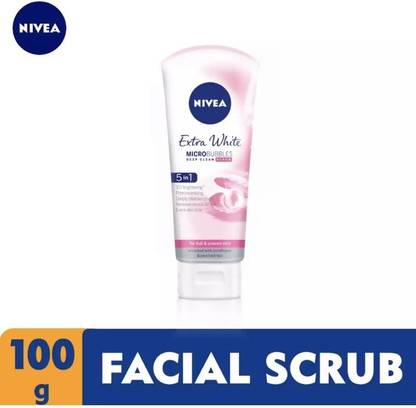 NIVEA EXTRA WHITE MICROBUBBLES DEEP CLEAN SCRUB FACE WASH Face Wash