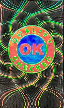 Securitech 2.5 cm Quality Ok Checked Hologram Sticker,6000 Pcs,Silver,15mm x 25mm Rectangle Non-Reusable Sticker