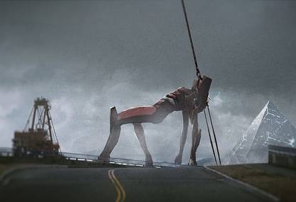 Smoky Design eva unit 02 spear of longinus neon genesis evangelion road wallpaper Poster