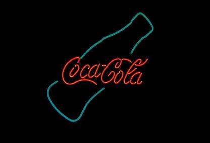 Smoky Design coca cola logo neon beverages wallpaper Poster