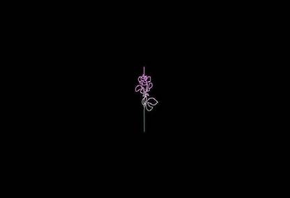 Smoky Design rose simple line art simple background wallpaper Poster