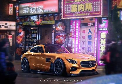 Smoky Design khyzyl saleem car mercedes benz amg gt mercedes amg wallpaper Poster