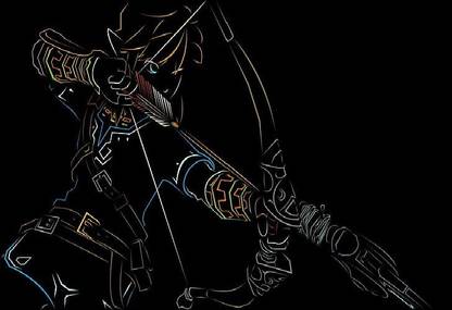 Smoky Design the legend of zelda video games neon link wallpaper Poster