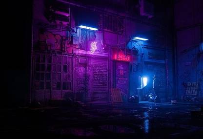 Smoky Design dark artwork futuristic synthwave neon hd wallpaper Poster