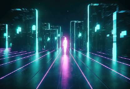 Smoky Design neon cyberpunk wallpaper Poster