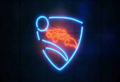 Smoky Design abstract rocketleague neon lights wallpaper Poster